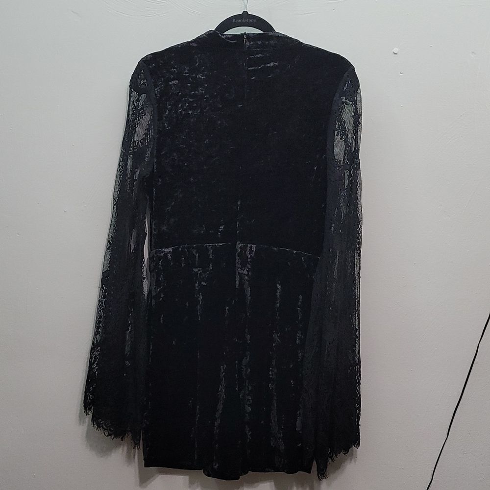Jawbreaker Black Velvet Playsuit Size Large - Picture 3 of 6